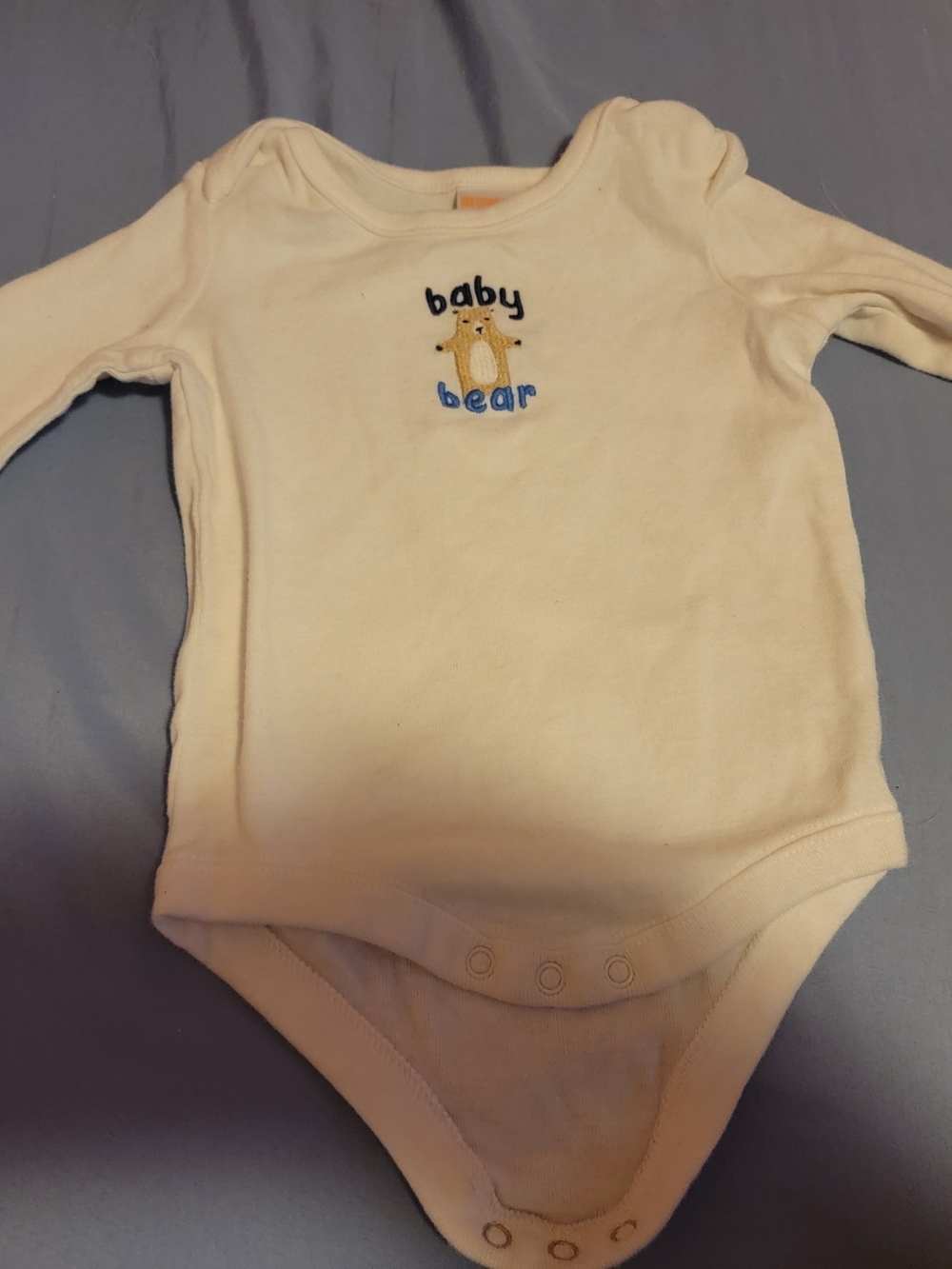 Gymboree Cream Long-Sleeve Baby Bear Bodysuit